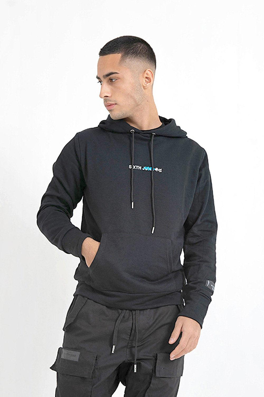 Sixth June - Sweatshirt graffiti arrière Noir