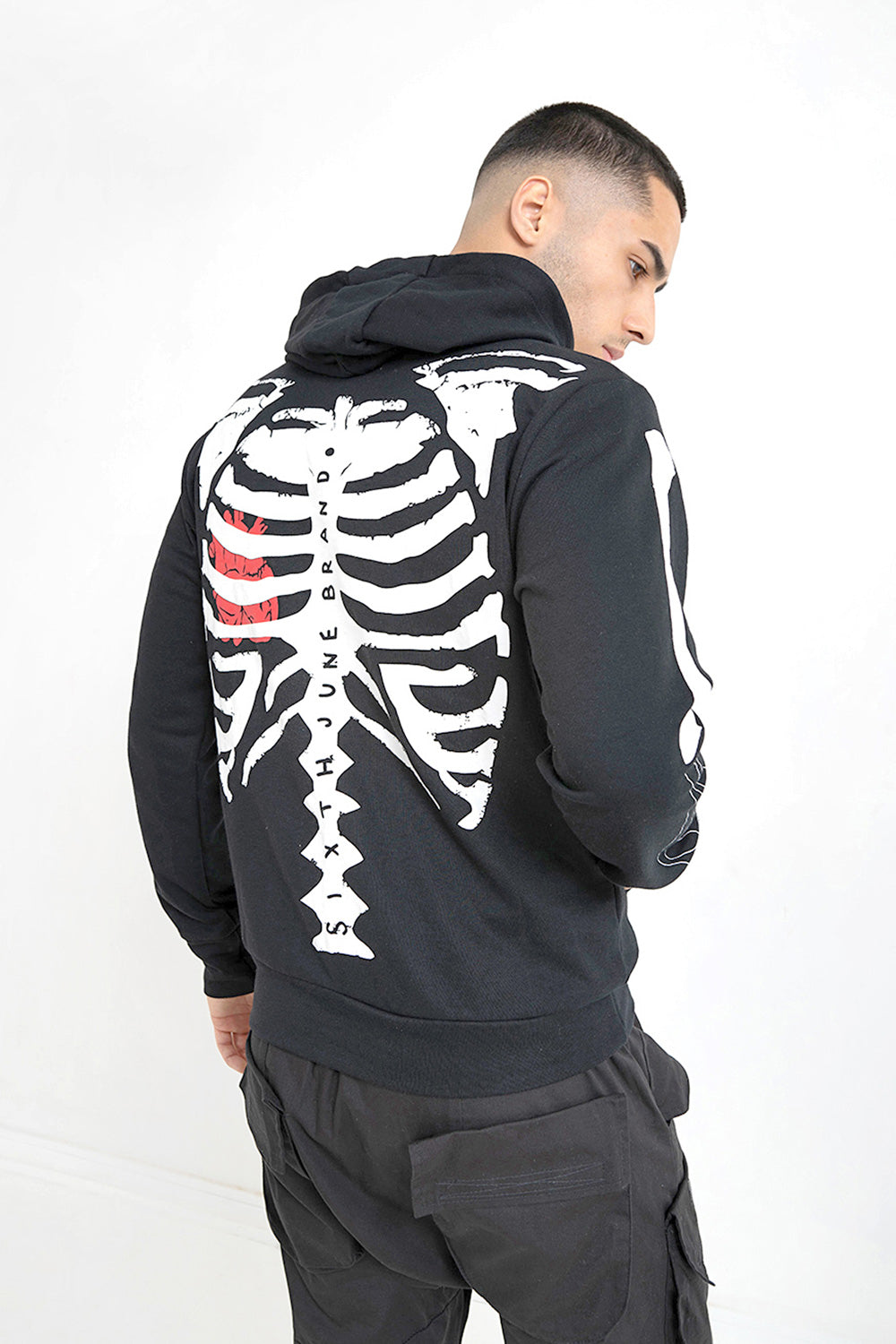 Sixth June - Sweatshirt squelette arrière Noir