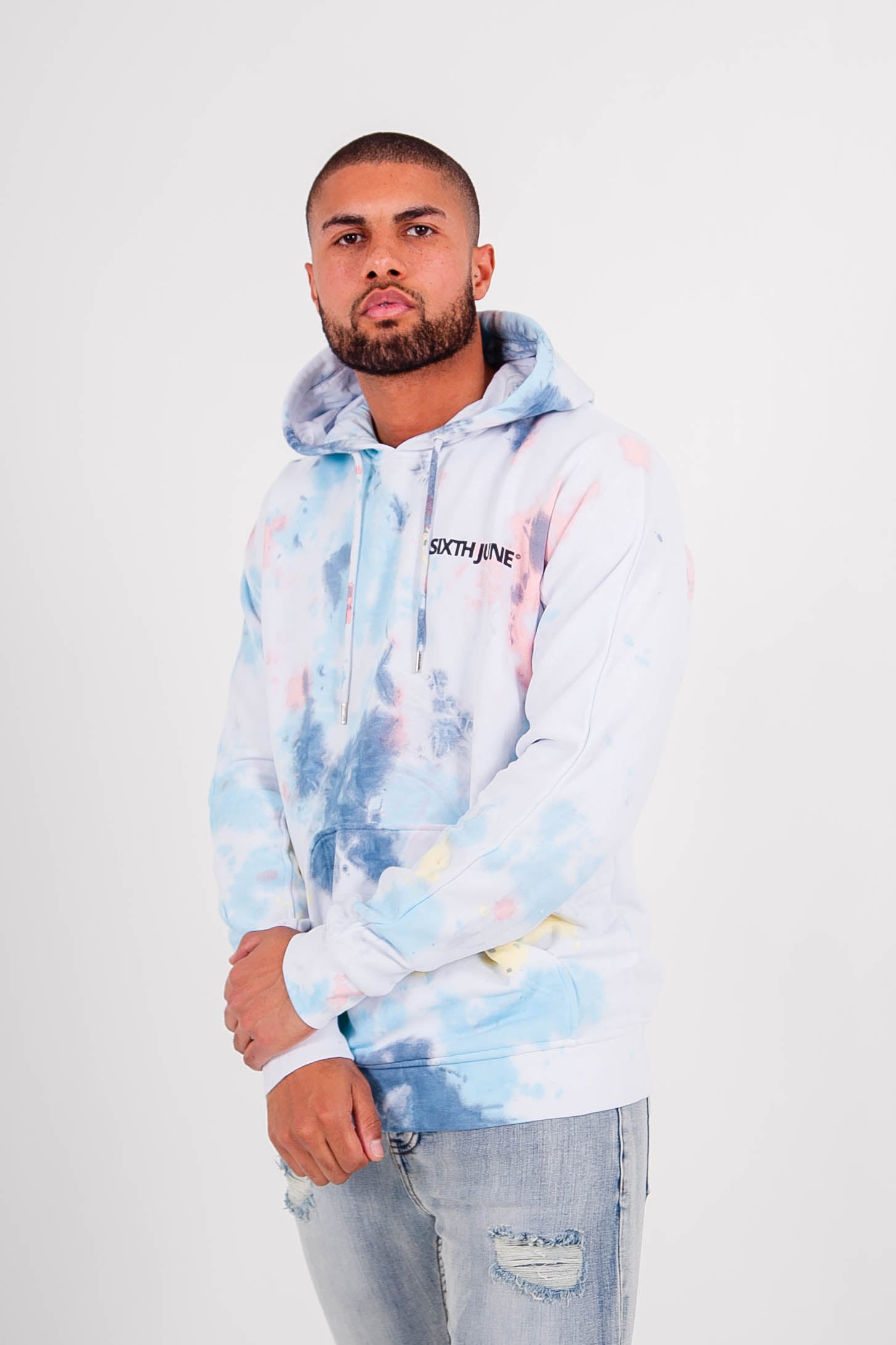 Sixth June - Sweat capuche multicolore blanc