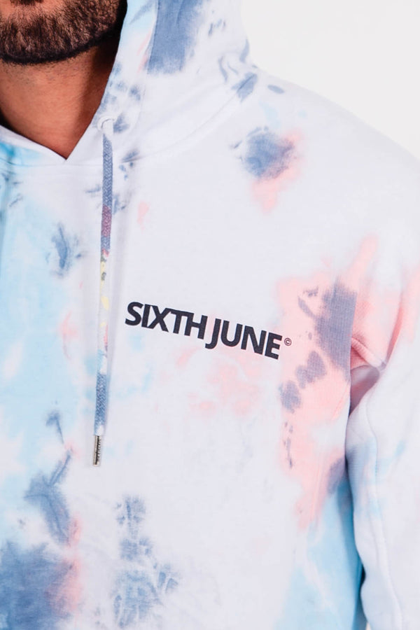 Sixth June - Sweat capuche multicolore blanc