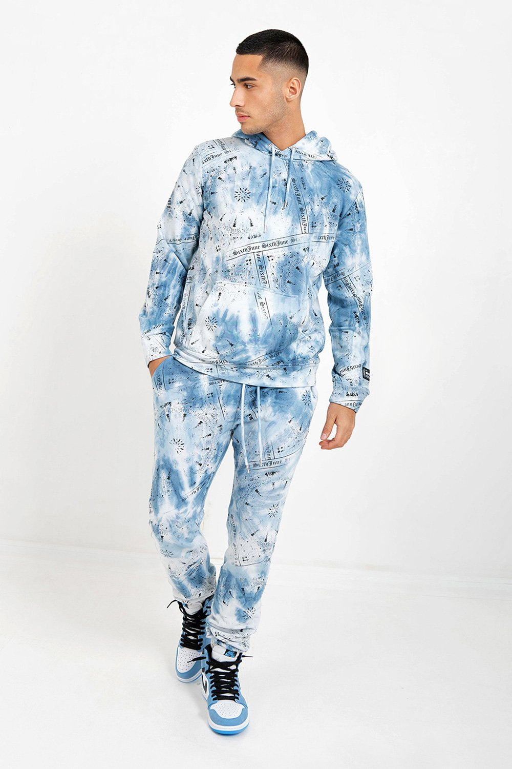 Sixth June - Sweatshirt tie dye bandana Bleu
