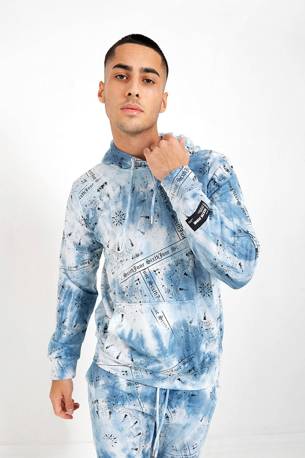 Sixth June - Sweatshirt tie dye bandana Bleu