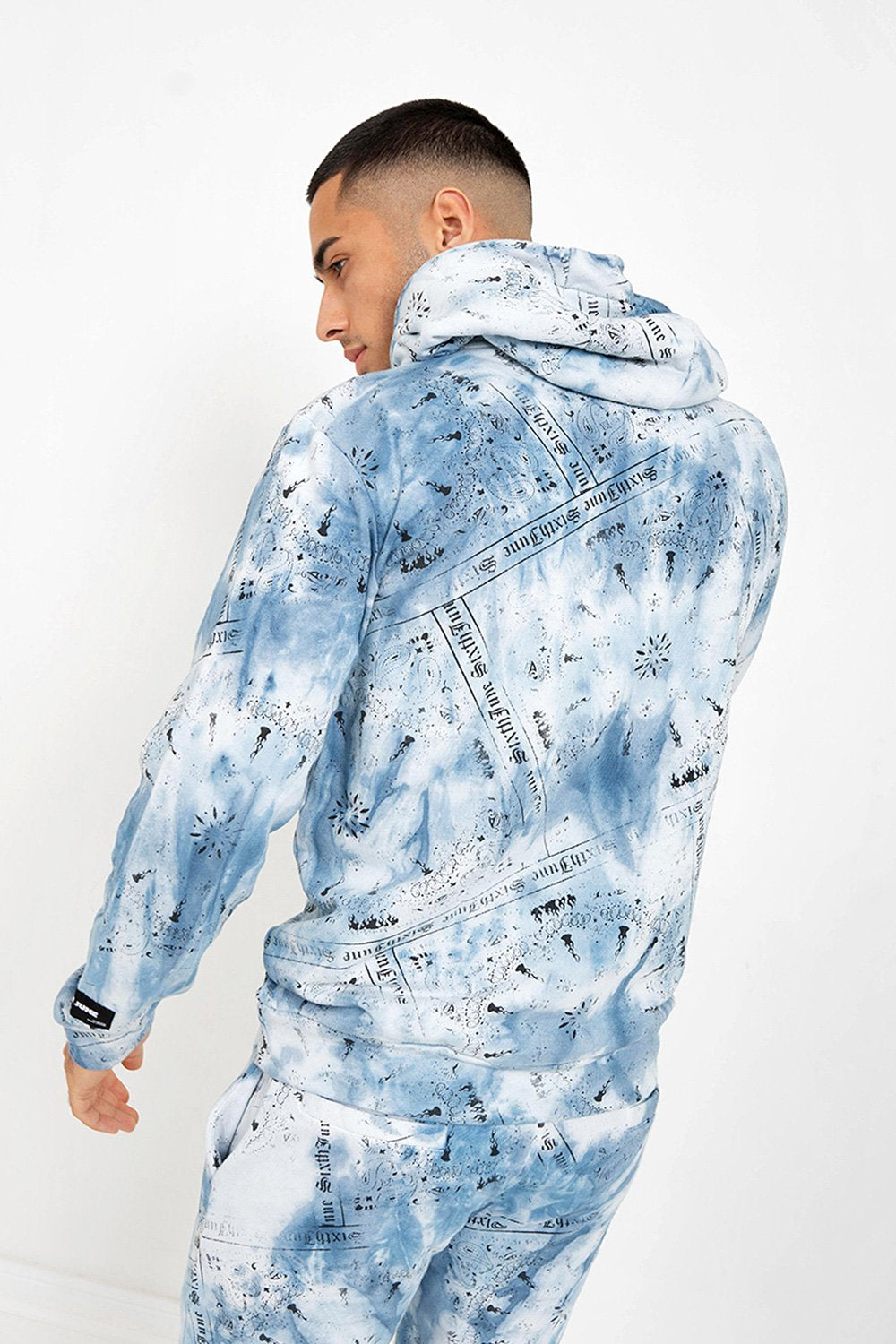 Sixth June - Sweatshirt tie dye bandana Bleu