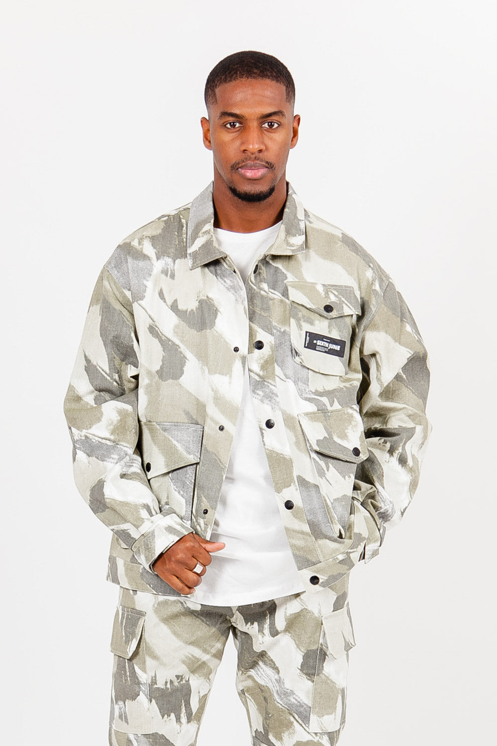 Sixth June - Veste camouflage cargo vert