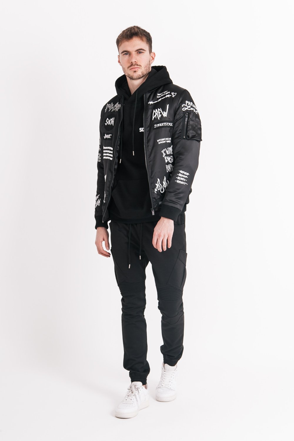 Sixth June - Bombers patchs crew Noir