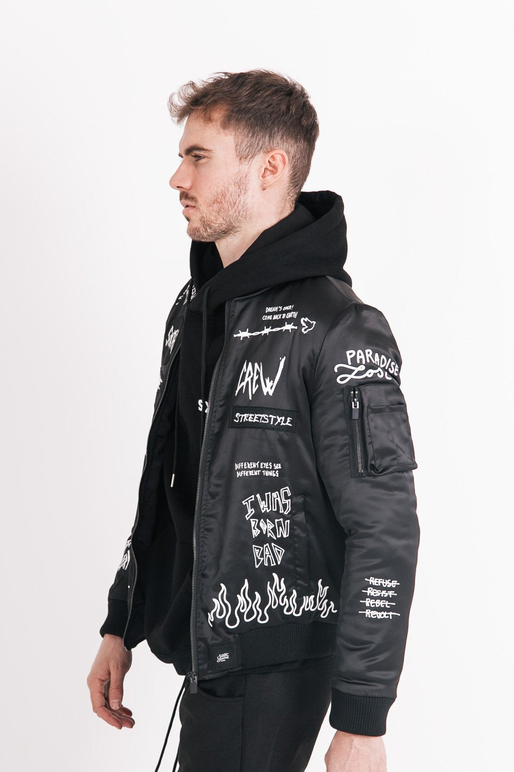 Sixth June - Bombers patchs crew Noir