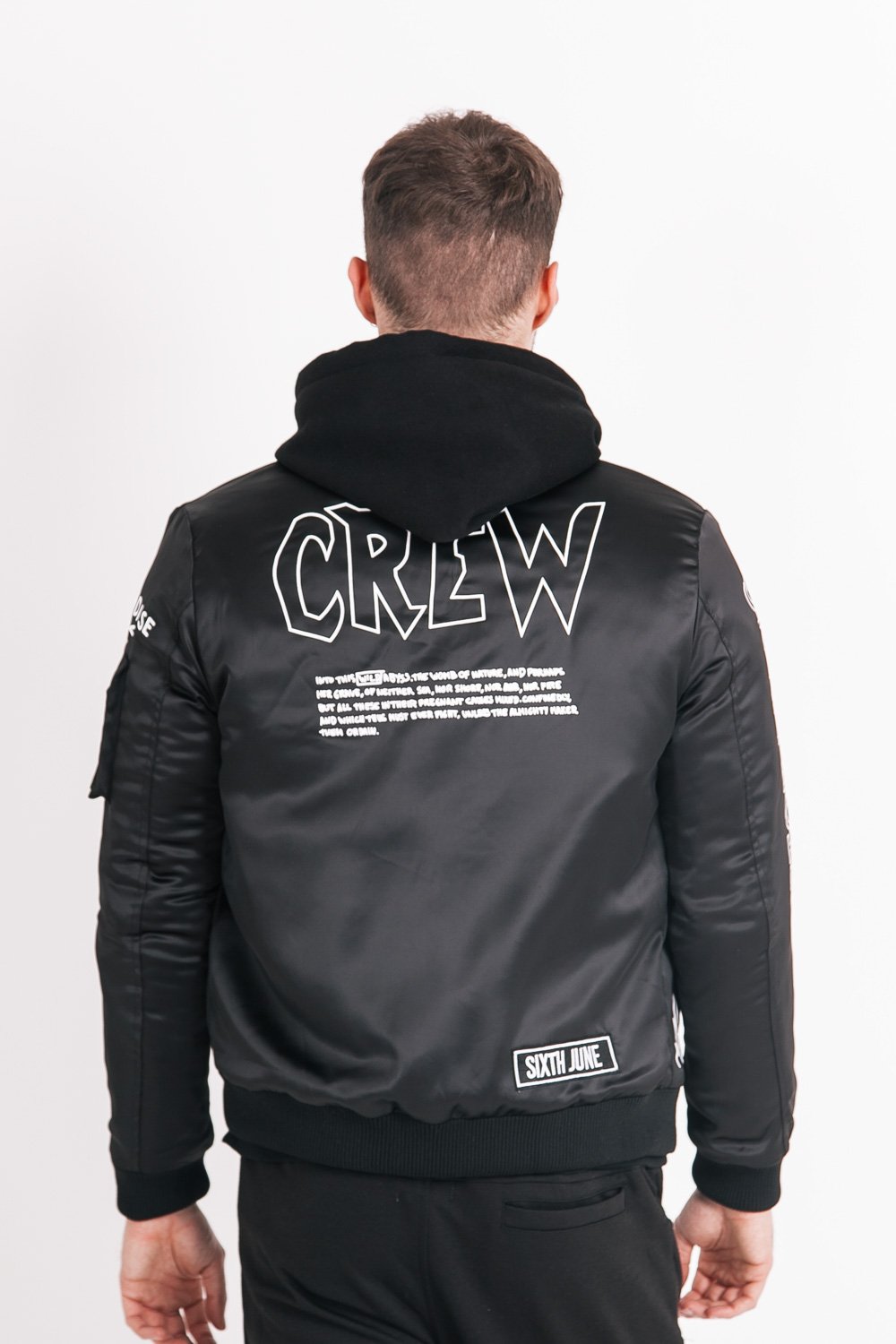 Sixth June - Bombers patchs crew Noir