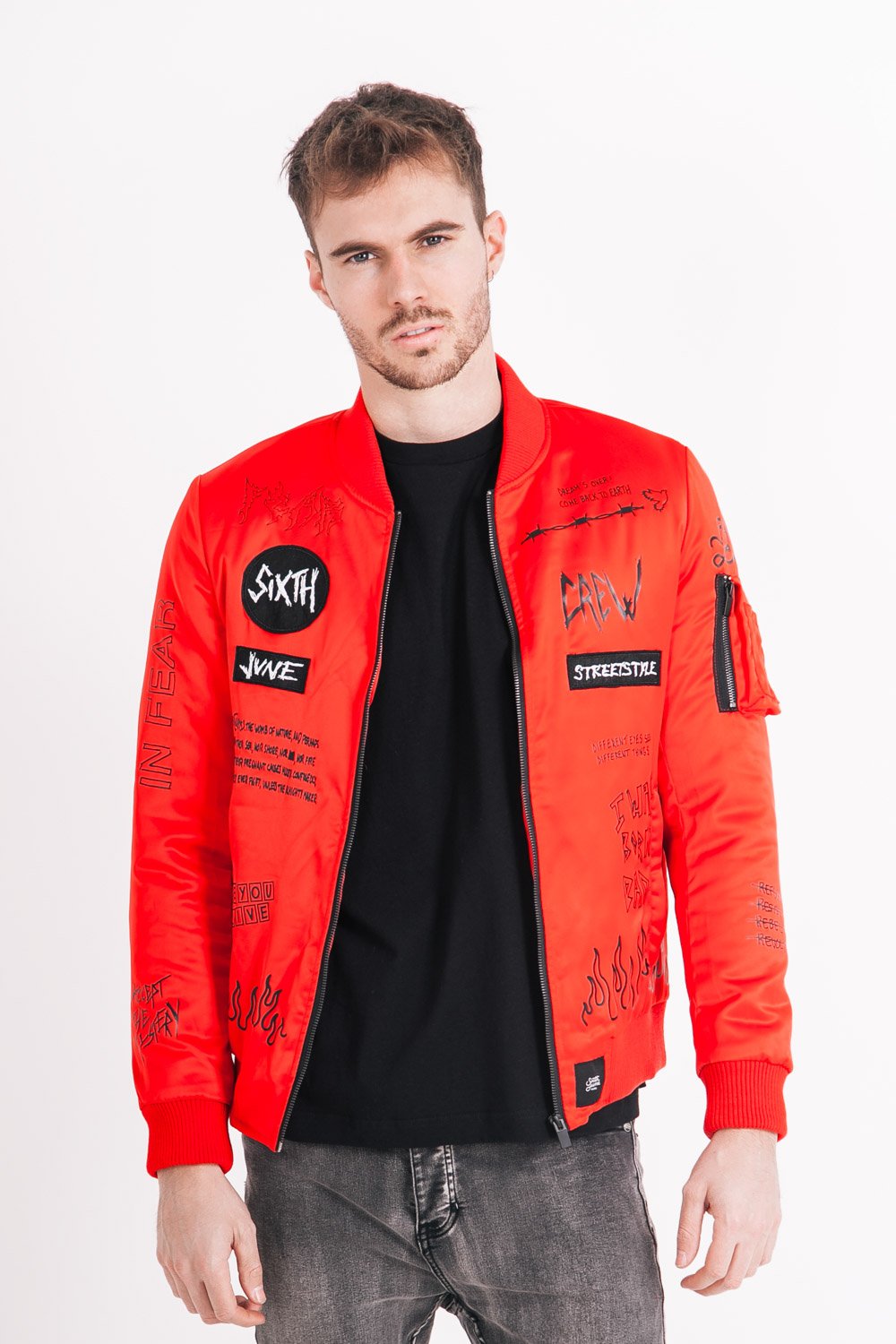 Sixth June - Bombers patchs crew Rouge