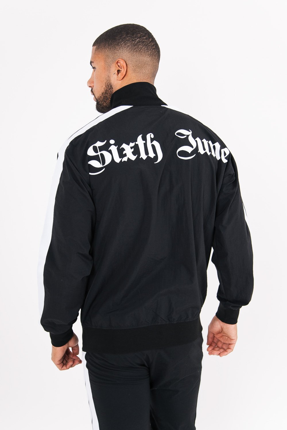 Sixth June - Veste survêtement bandes gothique noir