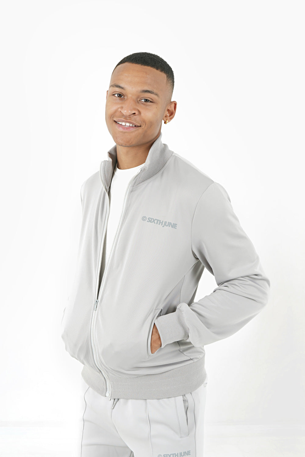 Sixth June - Veste jogging logo Gris