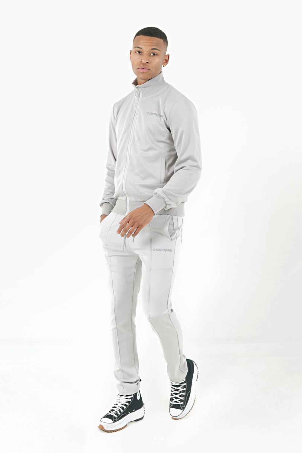 Sixth June - Veste jogging logo Gris
