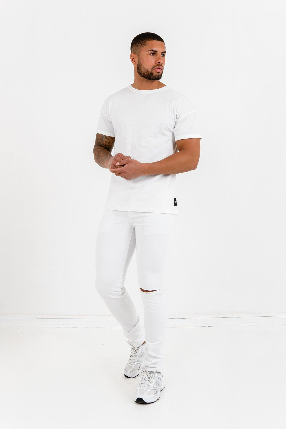 Sixth June - Jean déchirure Blanc