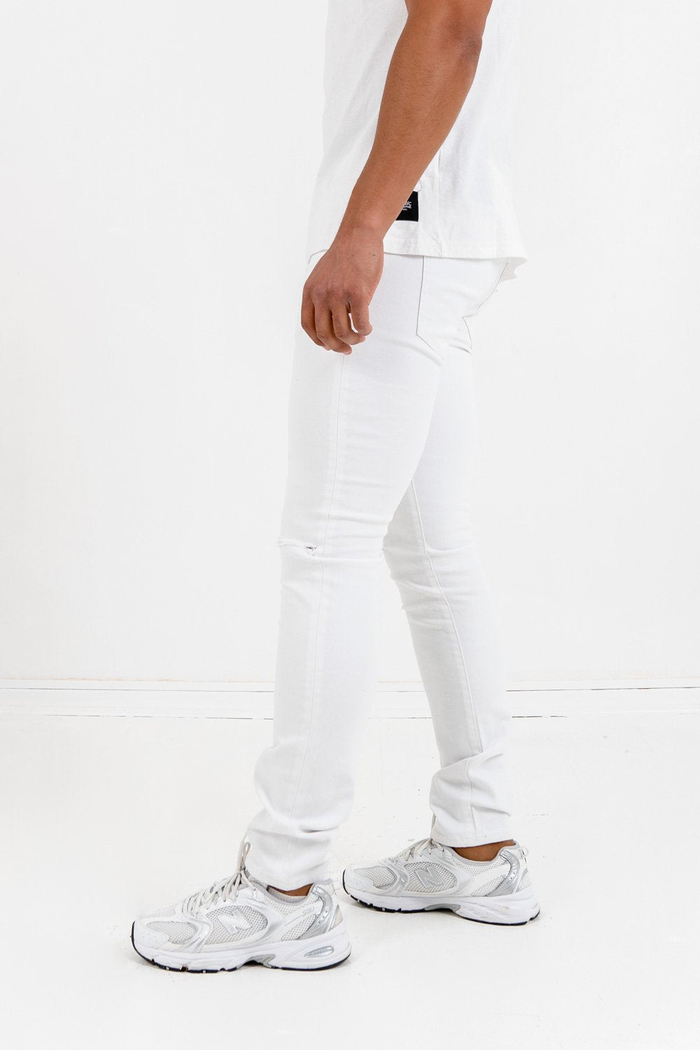 Sixth June - Jean déchirure Blanc