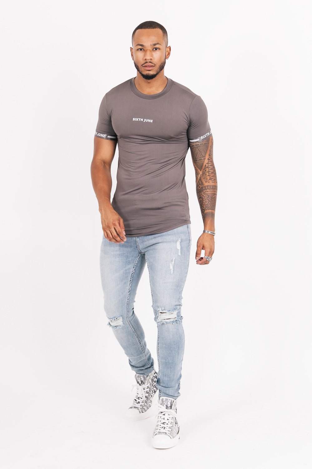 Sixth June - Jean destroy délavé bleu