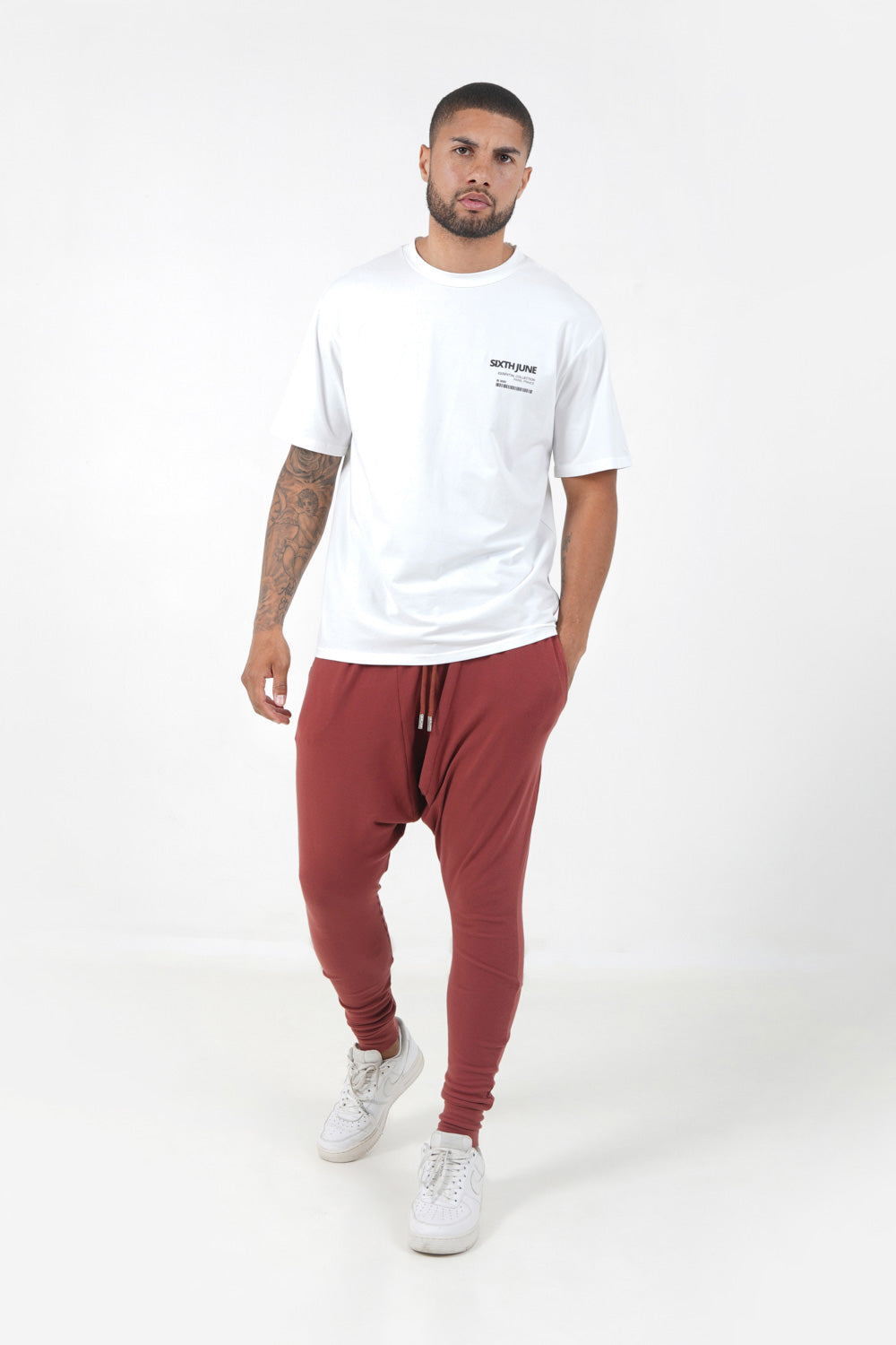 Sarouel joggers Dark red