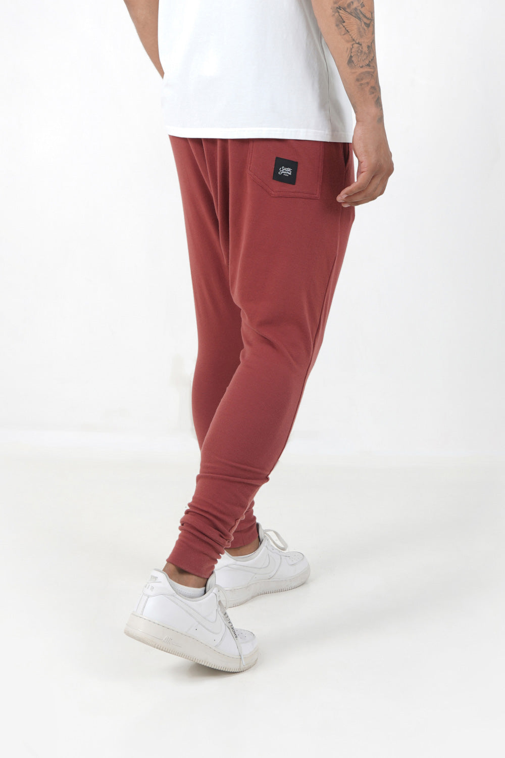 Sarouel joggers Dark red