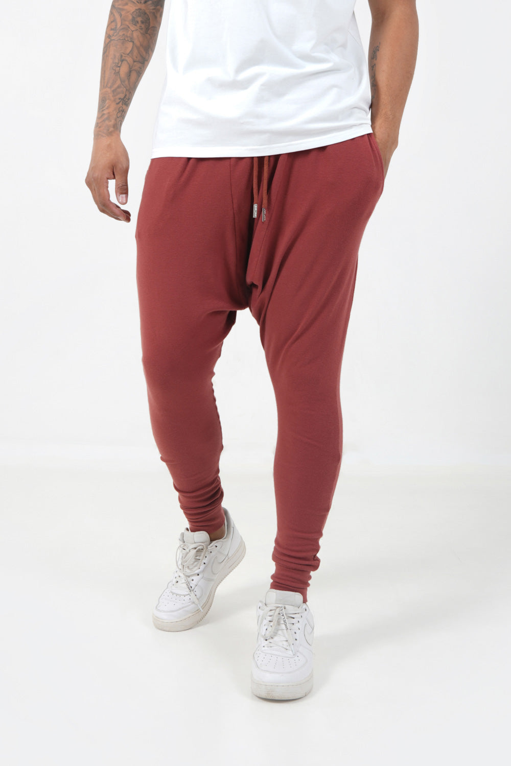 Sarouel joggers Dark red