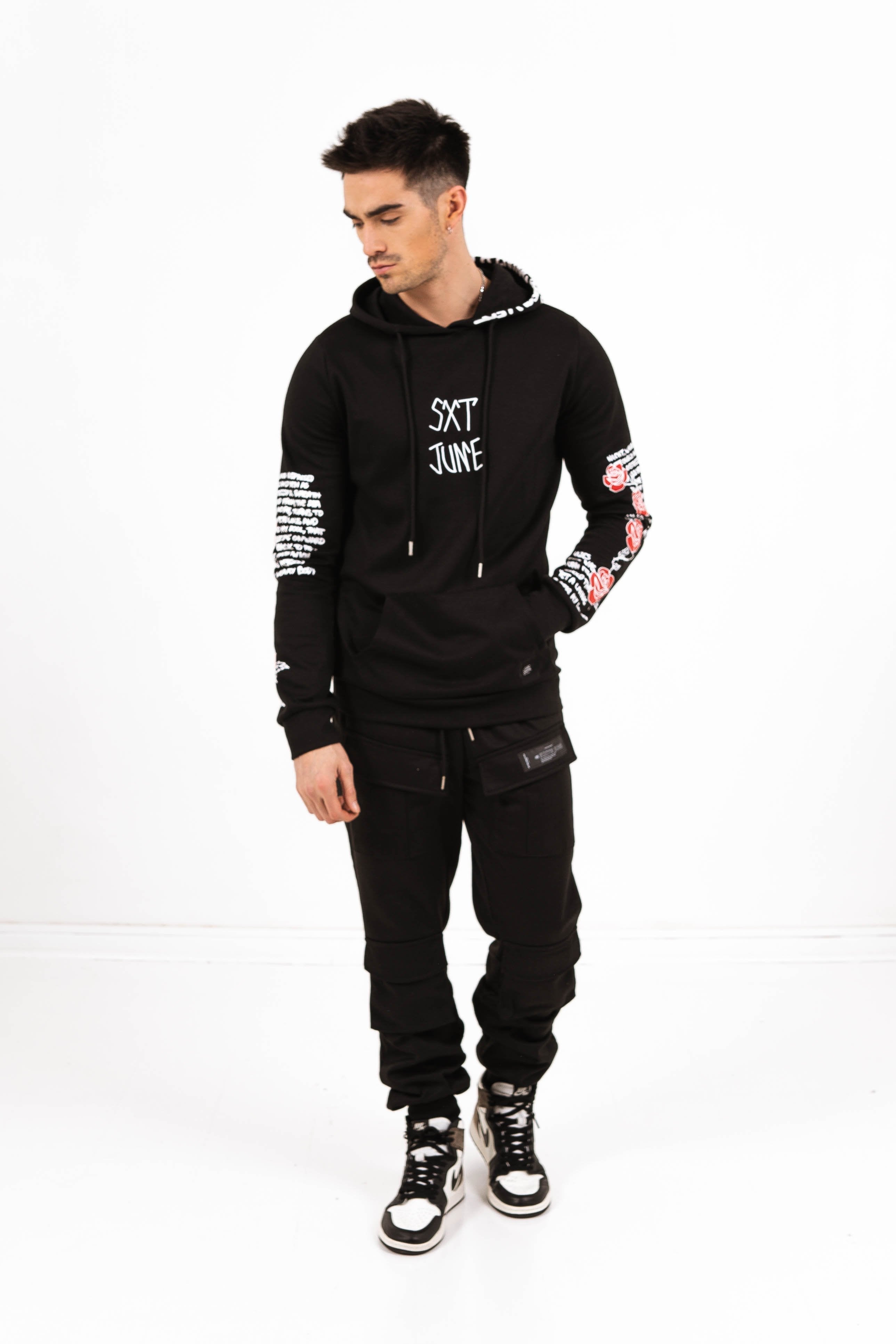 Cargo pockets joggers Black