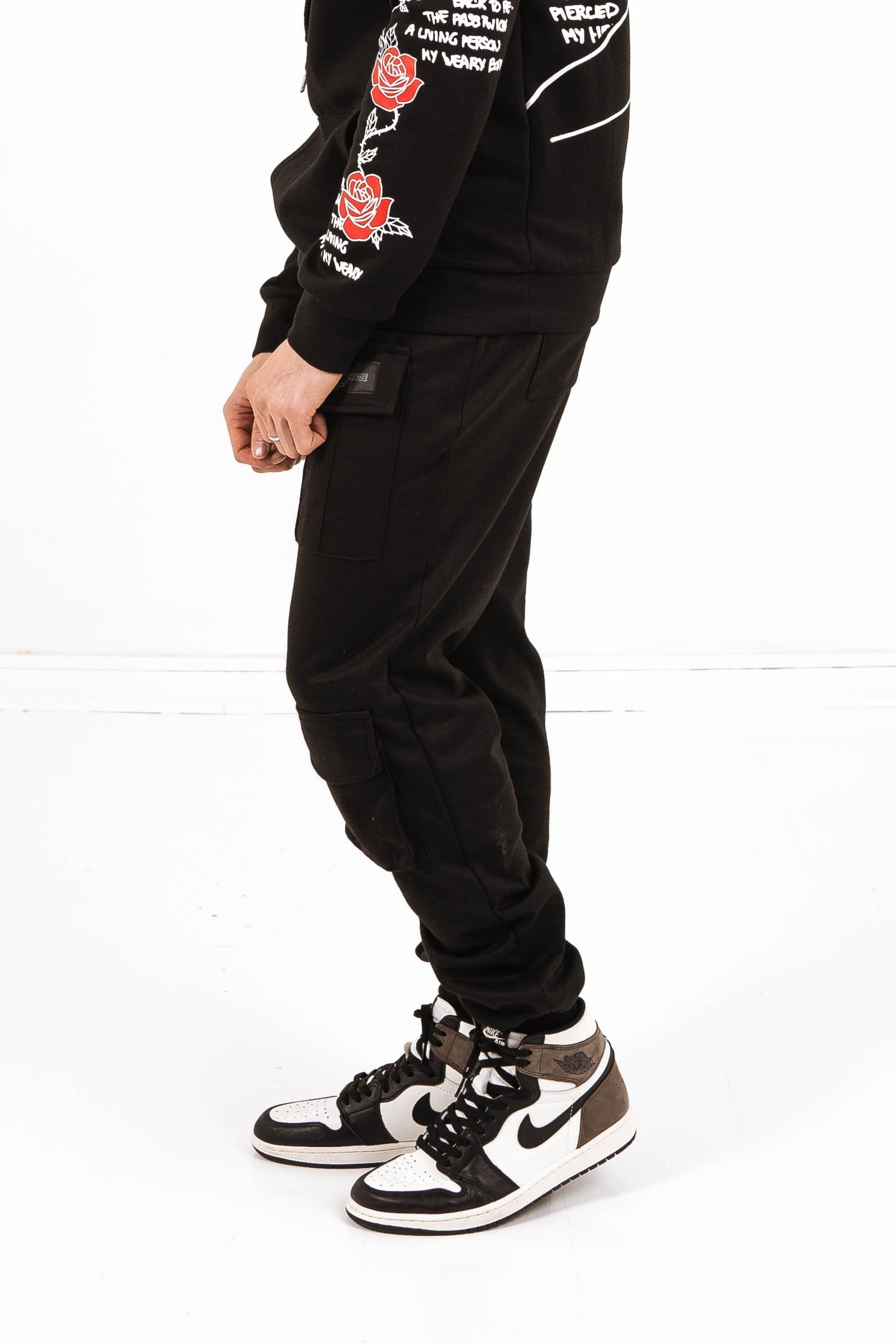 Cargo pockets joggers Black