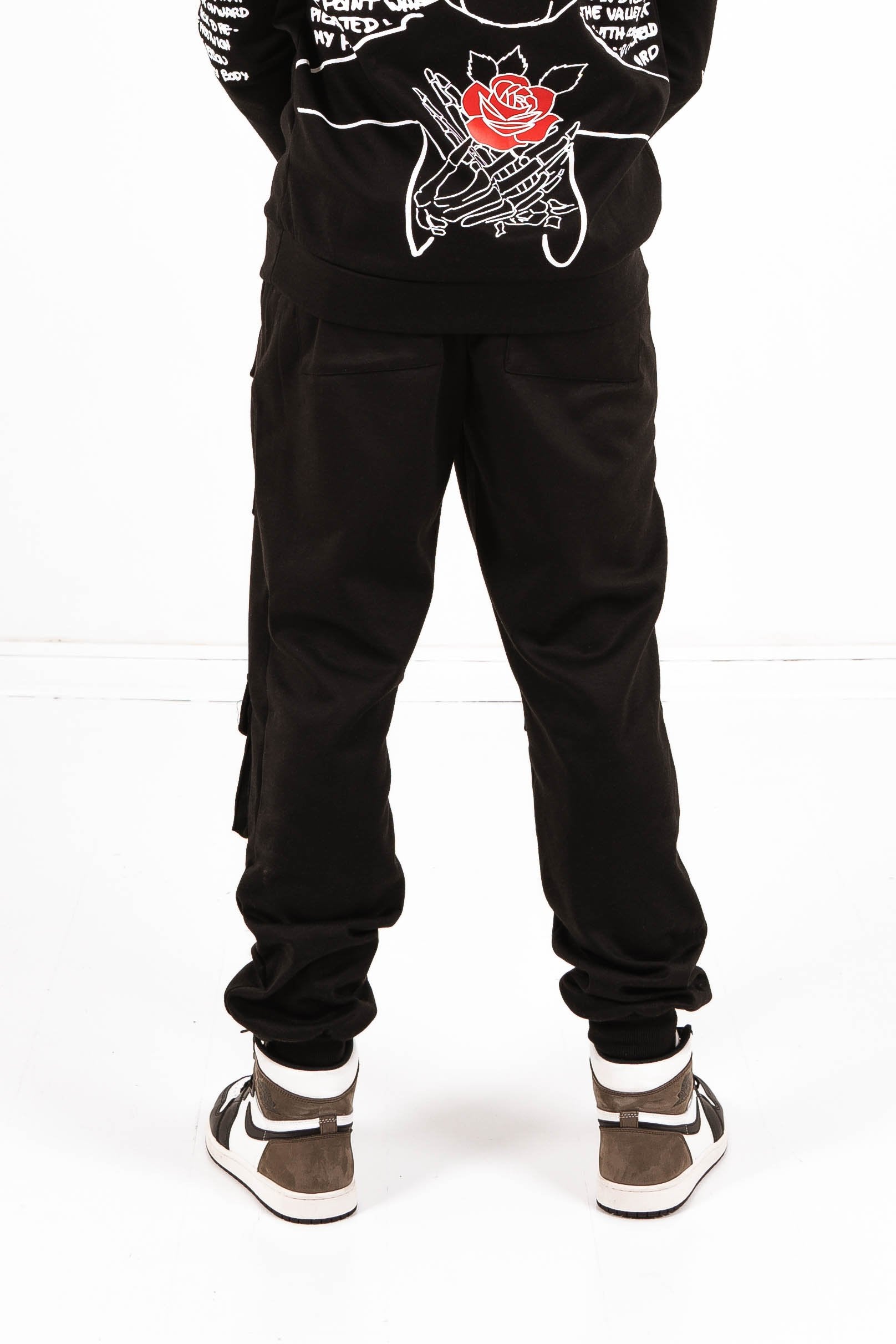 Cargo pockets joggers Black