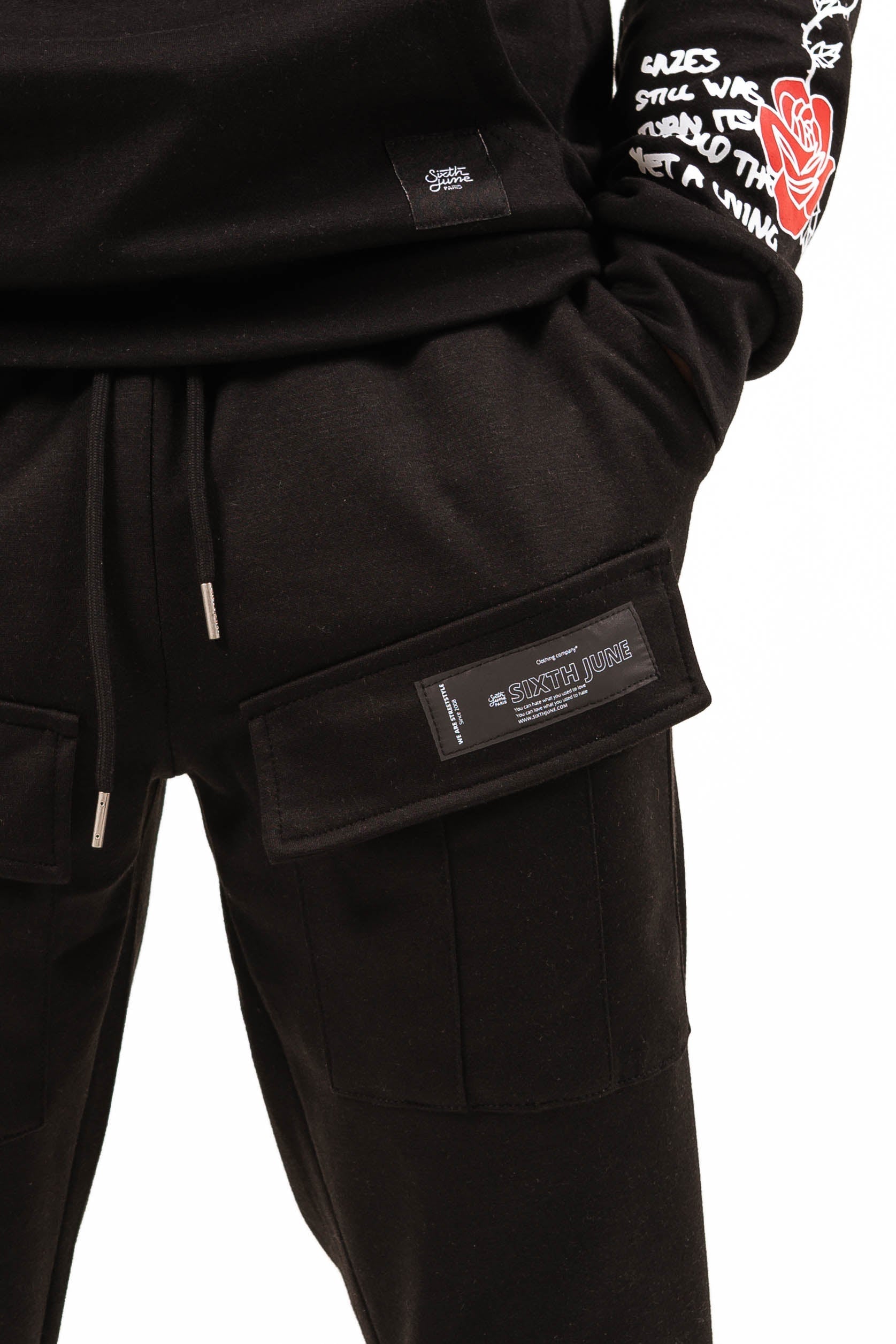 Cargo pockets joggers Black