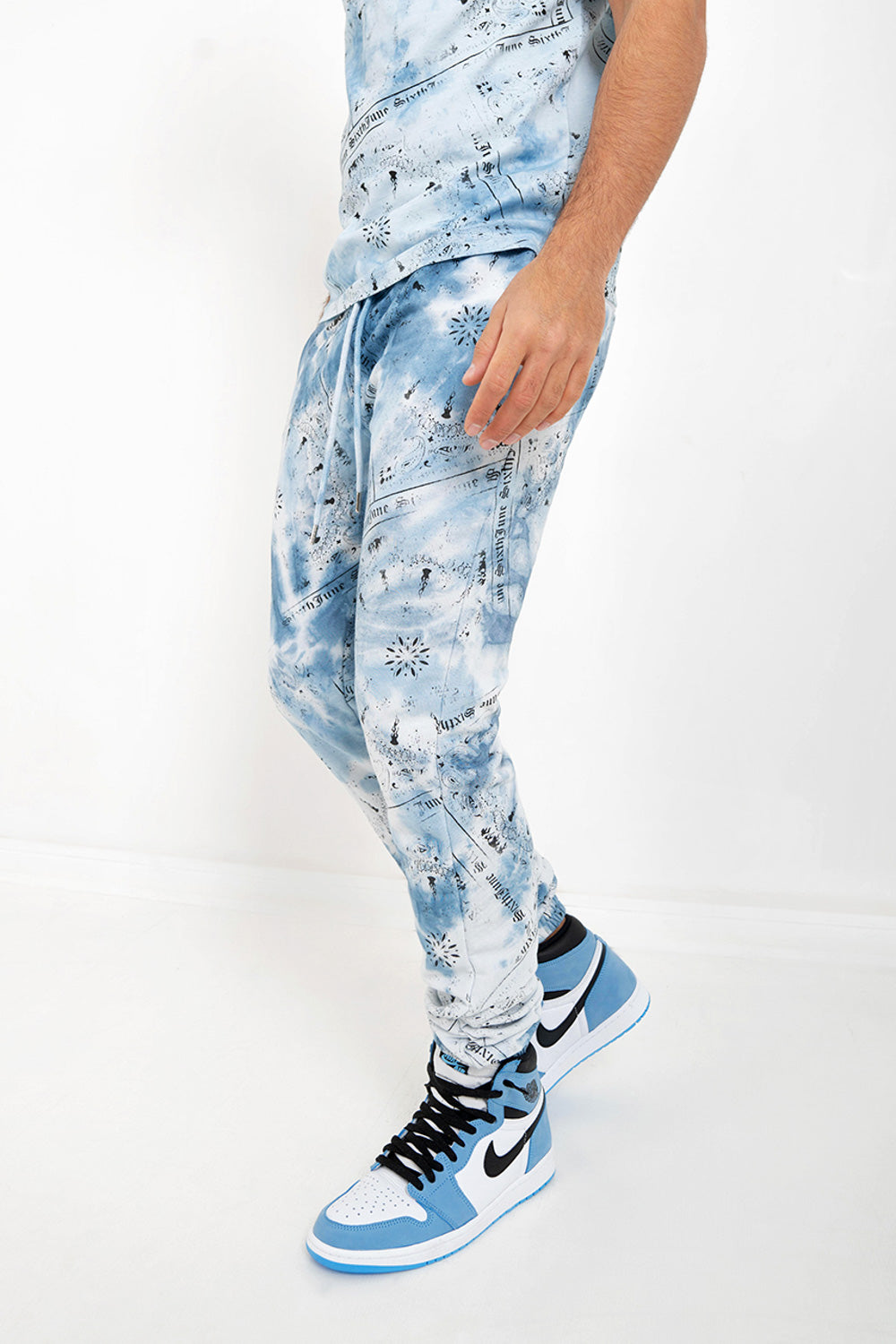 Sixth June - Jogging tie dye bandana Bleu