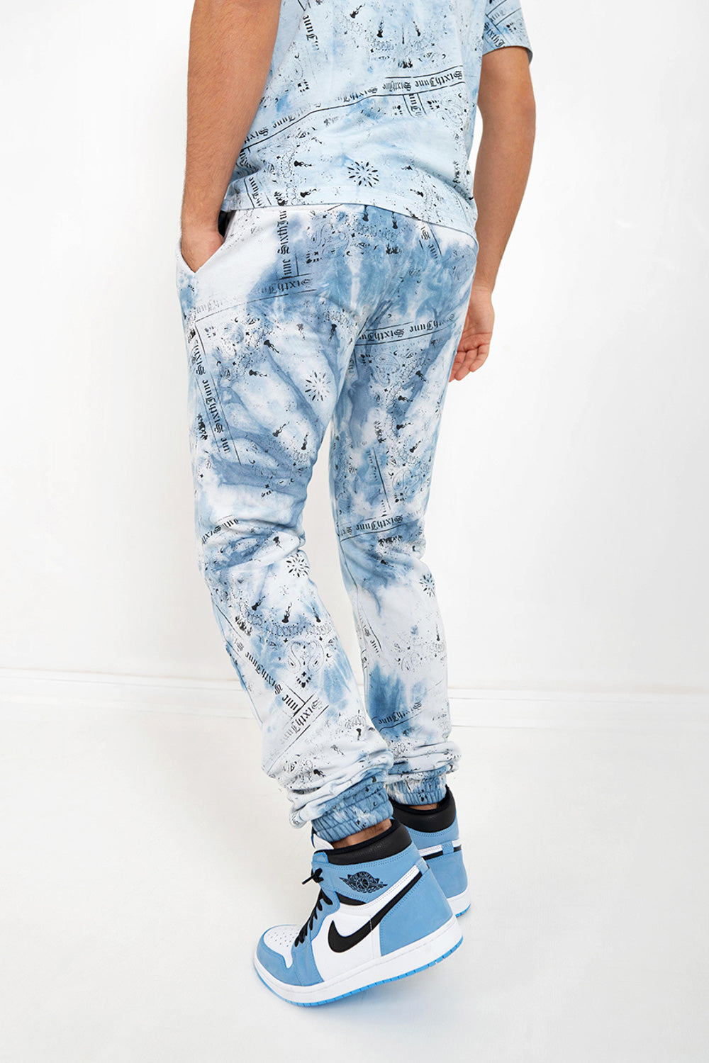 Sixth June - Jogging tie dye bandana Bleu