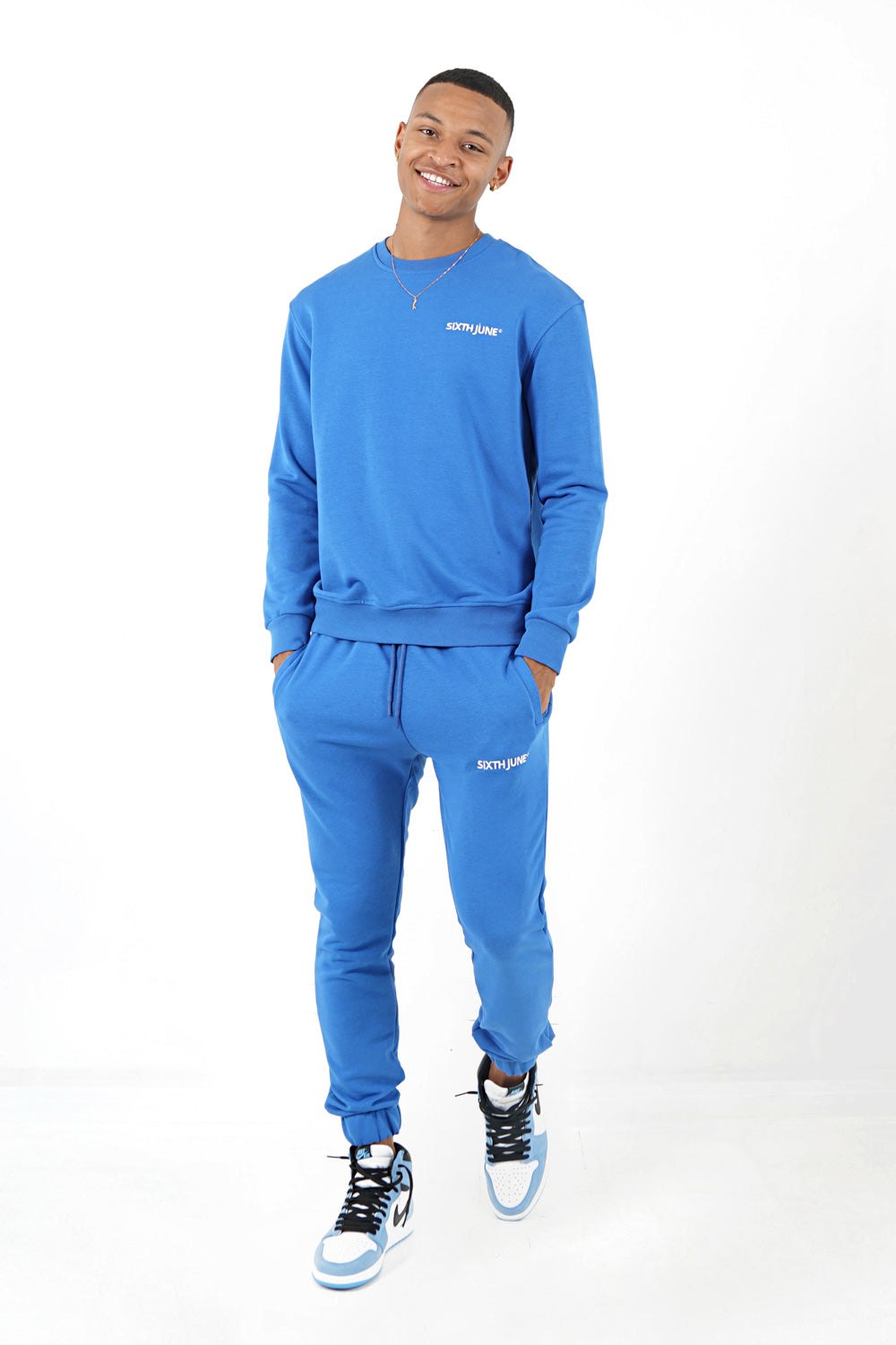 Sixth June - Jogging soft logo brodé Bleu foncé