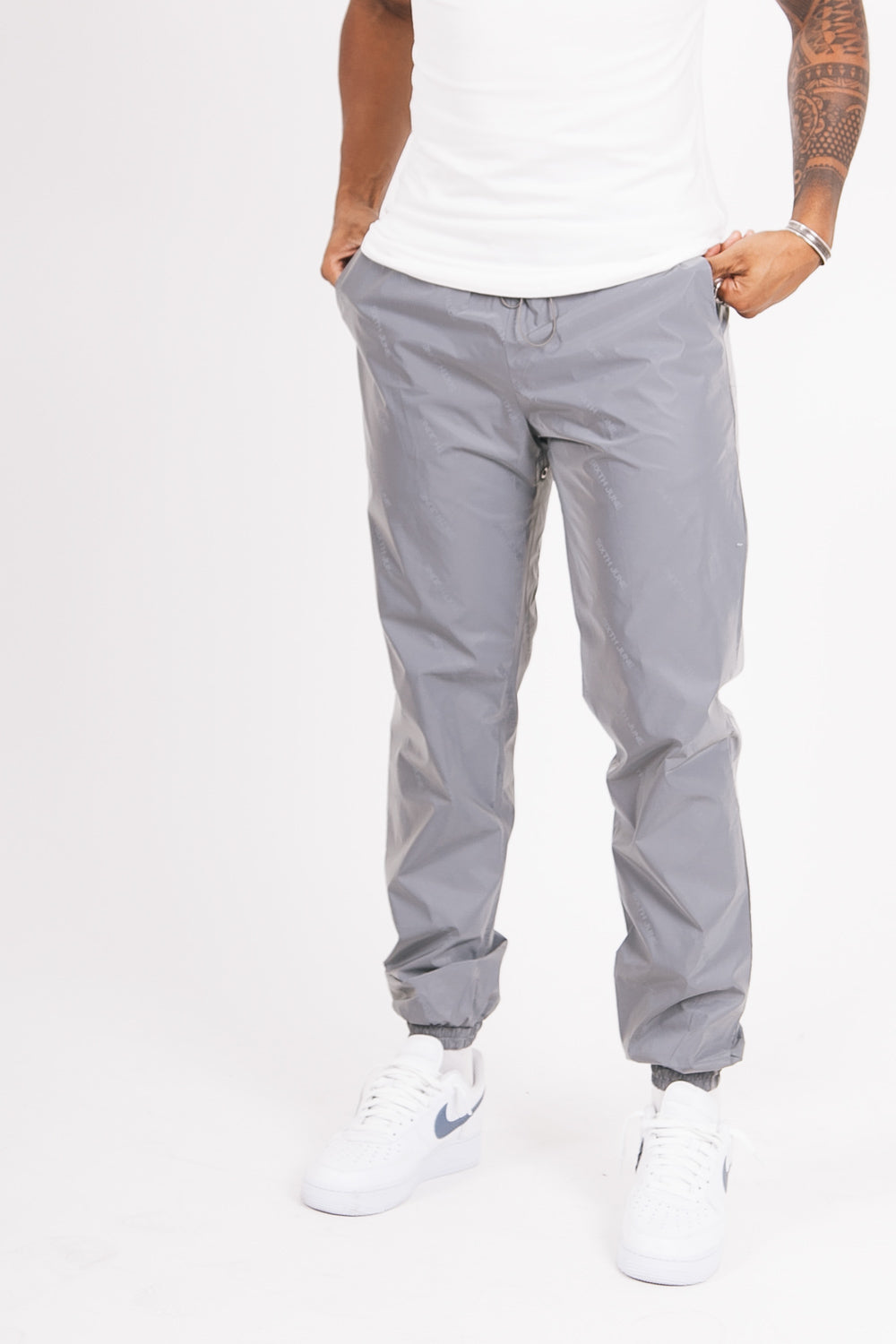 Sixth June - Jogging all over logo réfléchissant gris