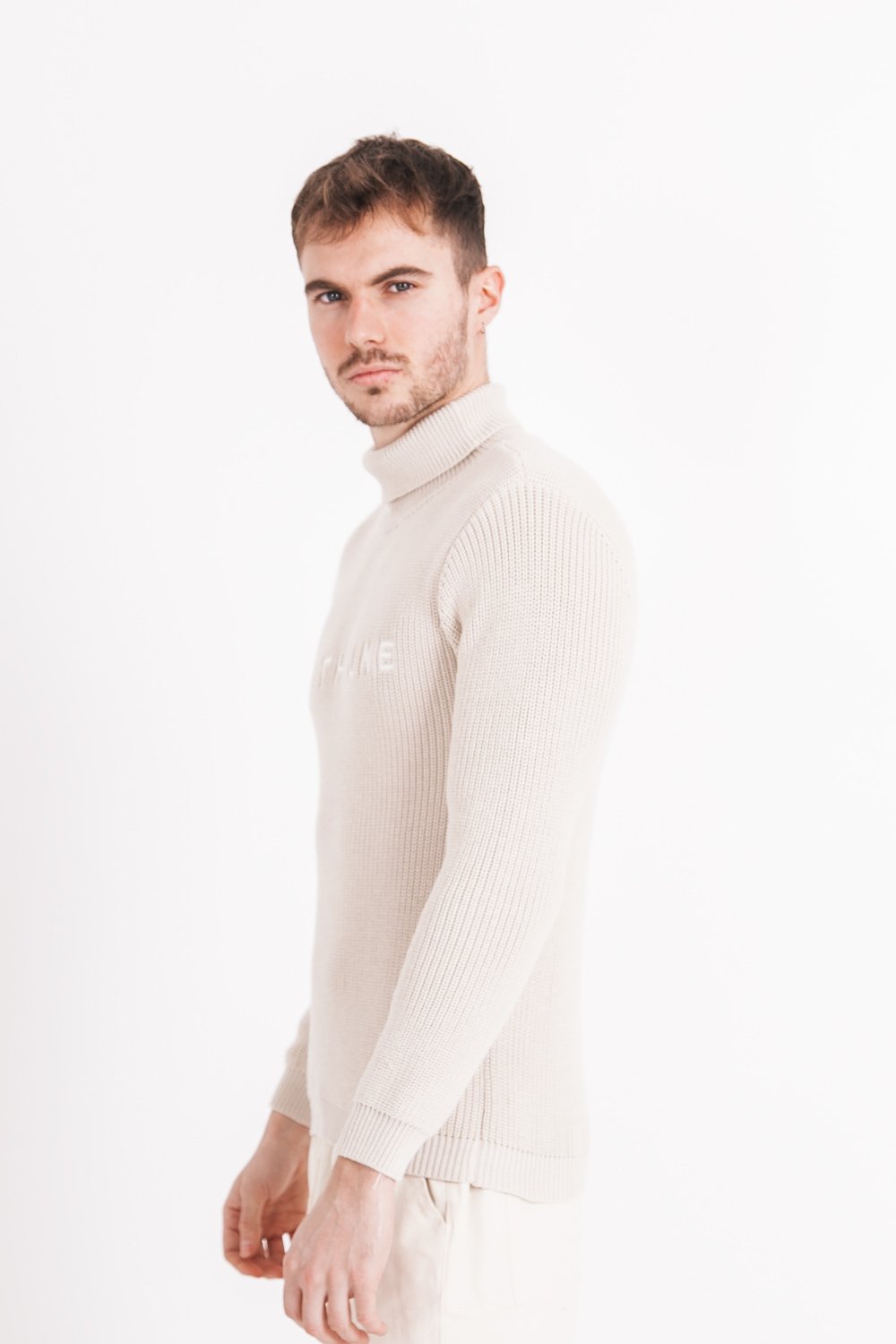 Sixth June - Pull maille col roulé Beige