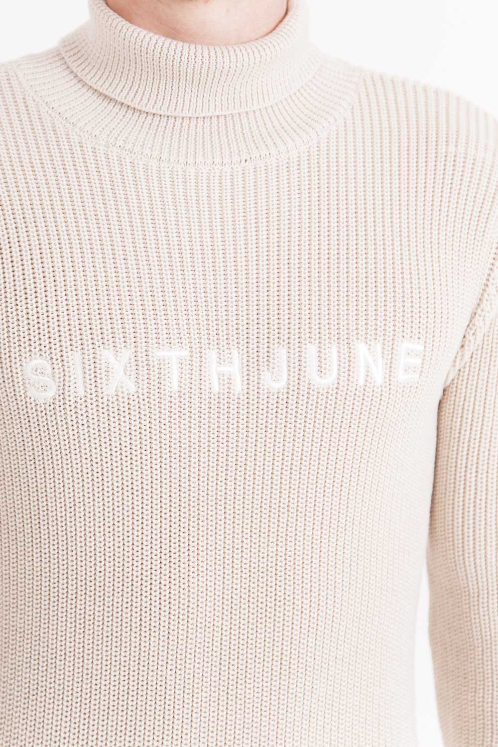Sixth June - Pull maille col roulé Beige
