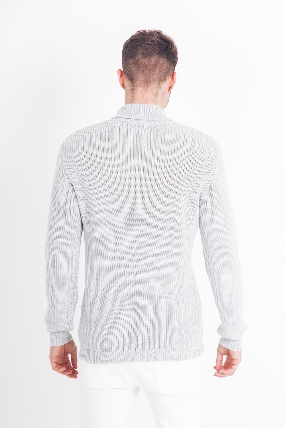 Sixth June - Pull maille col roulé Gris clair