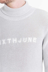 Sixth June - Pull maille col roulé Gris clair