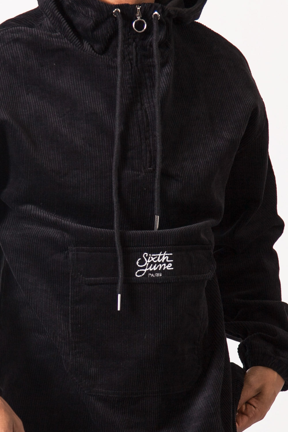 Sixth June - Coupe vent velours capuche noir