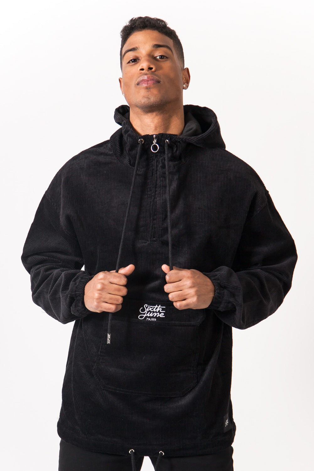 Sixth June - Coupe vent velours capuche noir