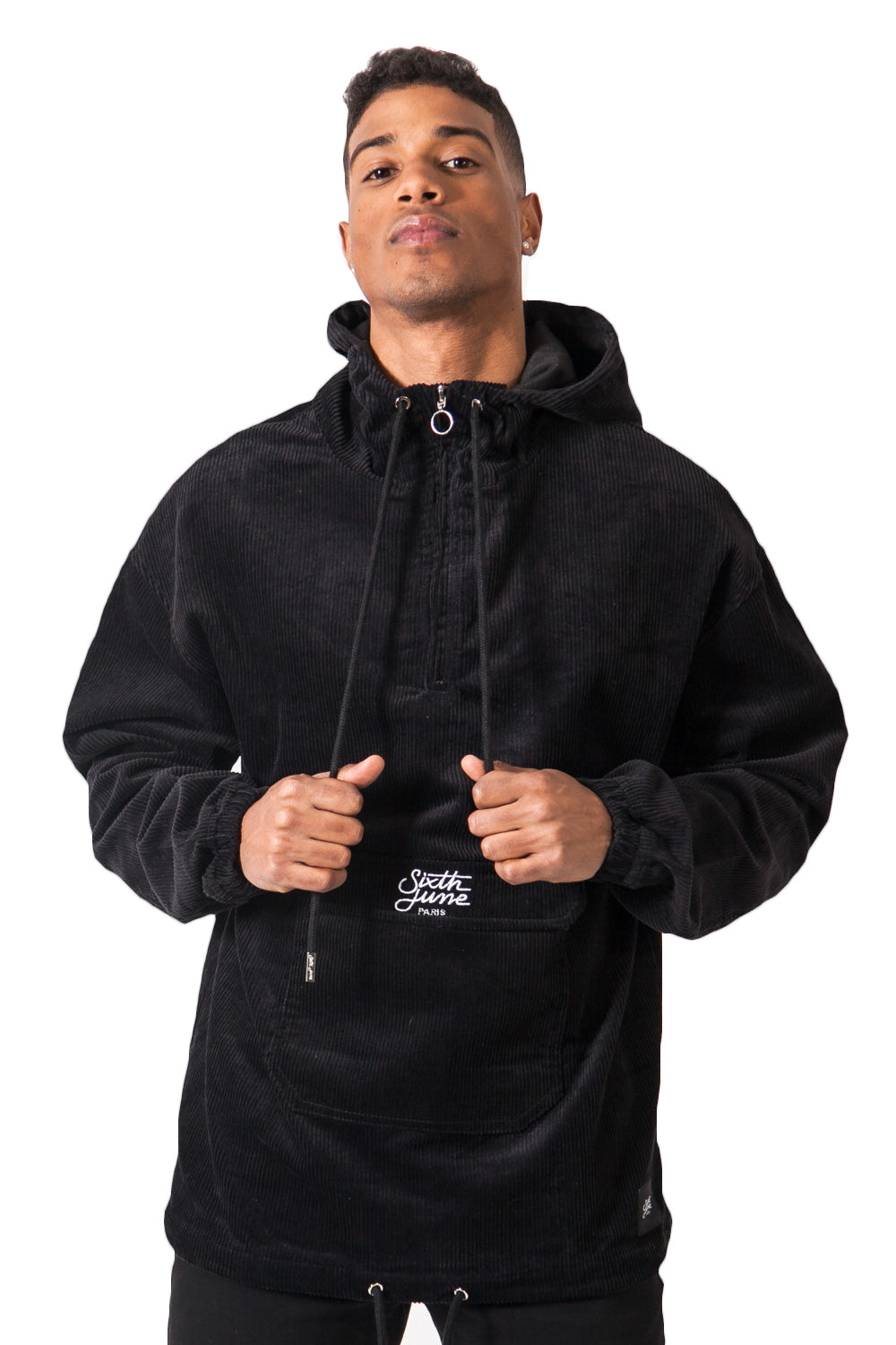 Sixth June - Coupe vent velours capuche noir
