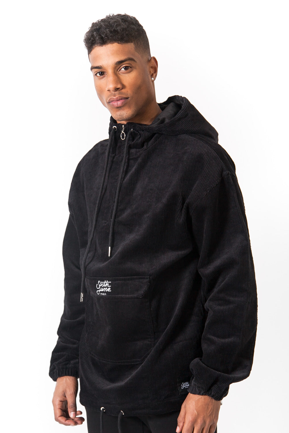 Sixth June - Coupe vent velours capuche noir