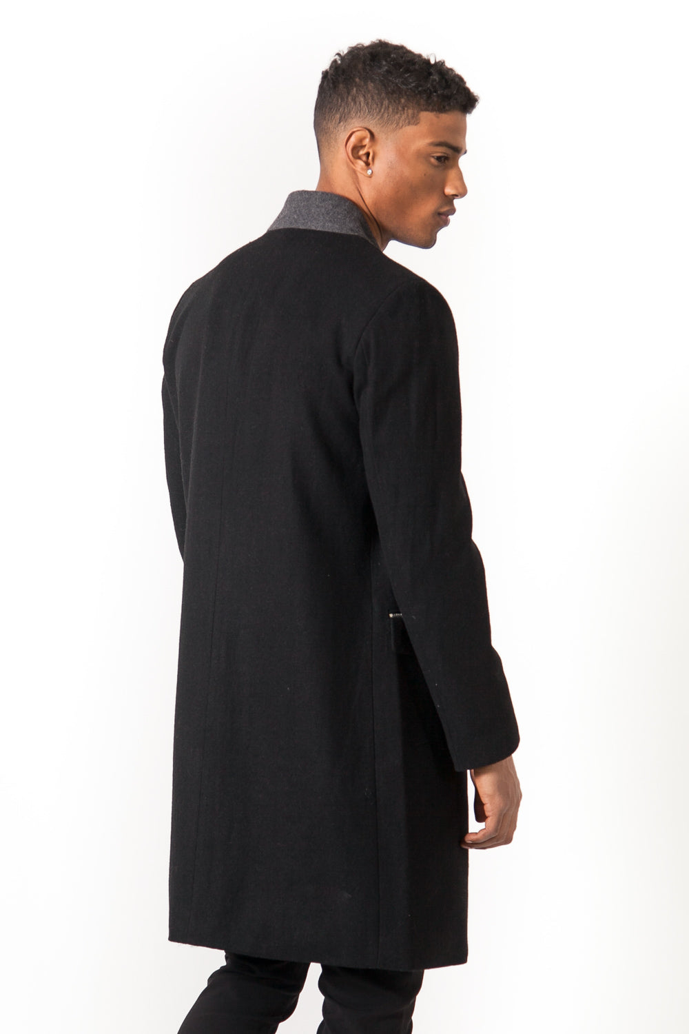 Sixth June - Manteau laine zips noir