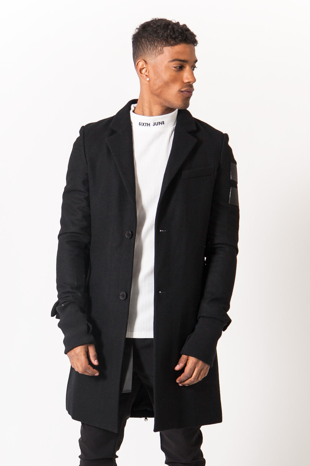 Sixth June - Manteau laine noir