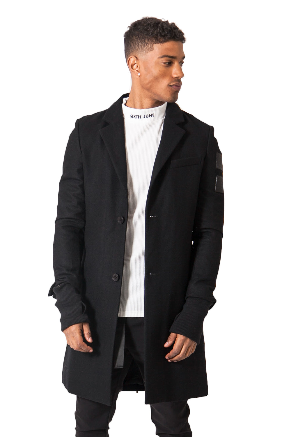 Sixth June - Manteau laine noir