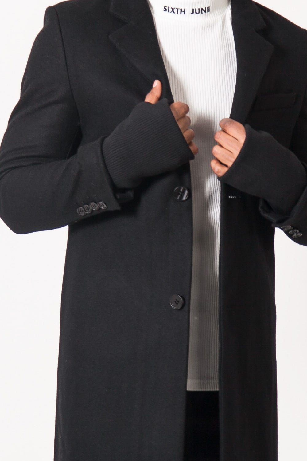 Sixth June - Manteau laine noir