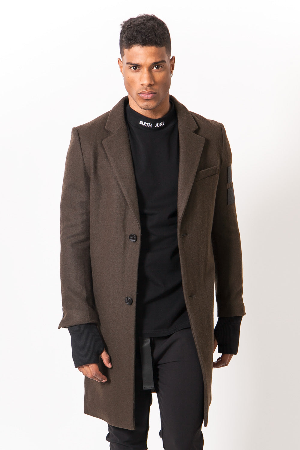 Sixth June - Manteau laine kaki 1103C