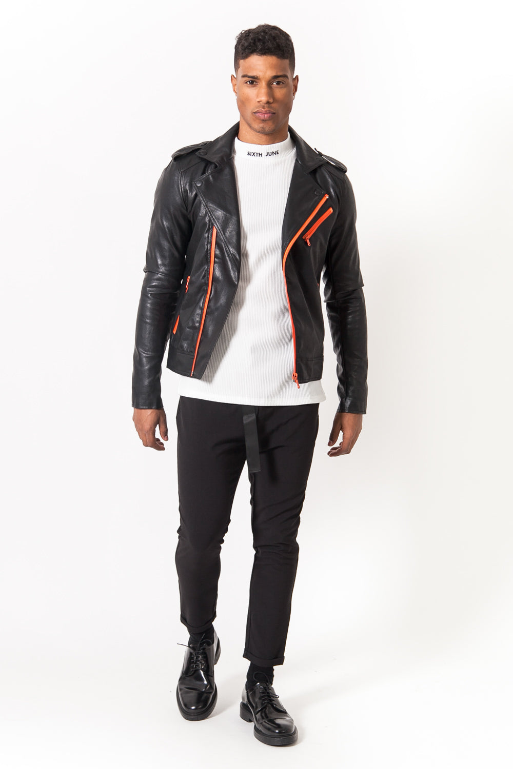 Sixth June - Veste noir orange