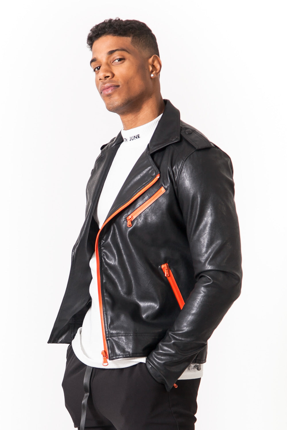 Sixth June - Veste noir orange
