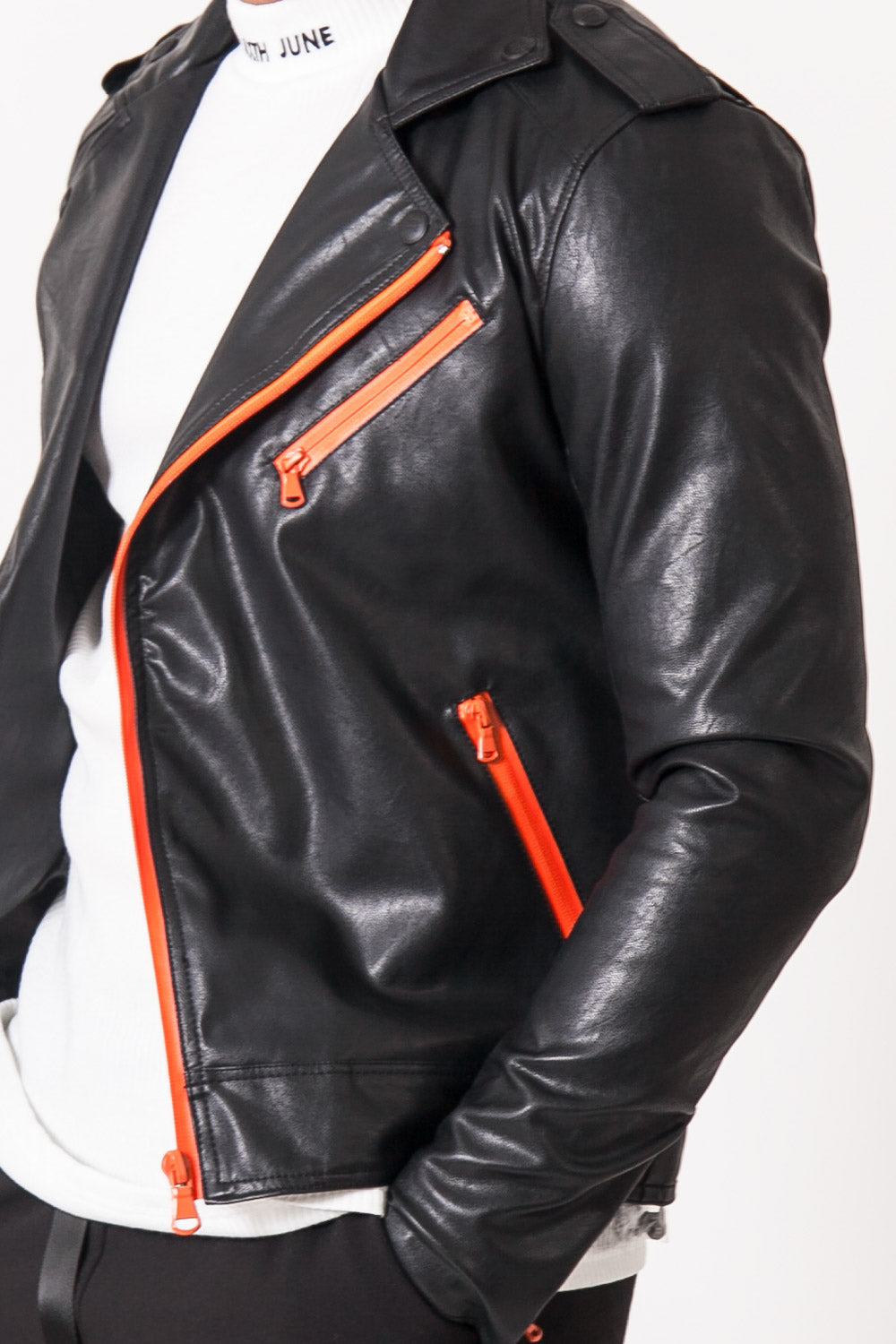 Sixth June - Veste noir orange