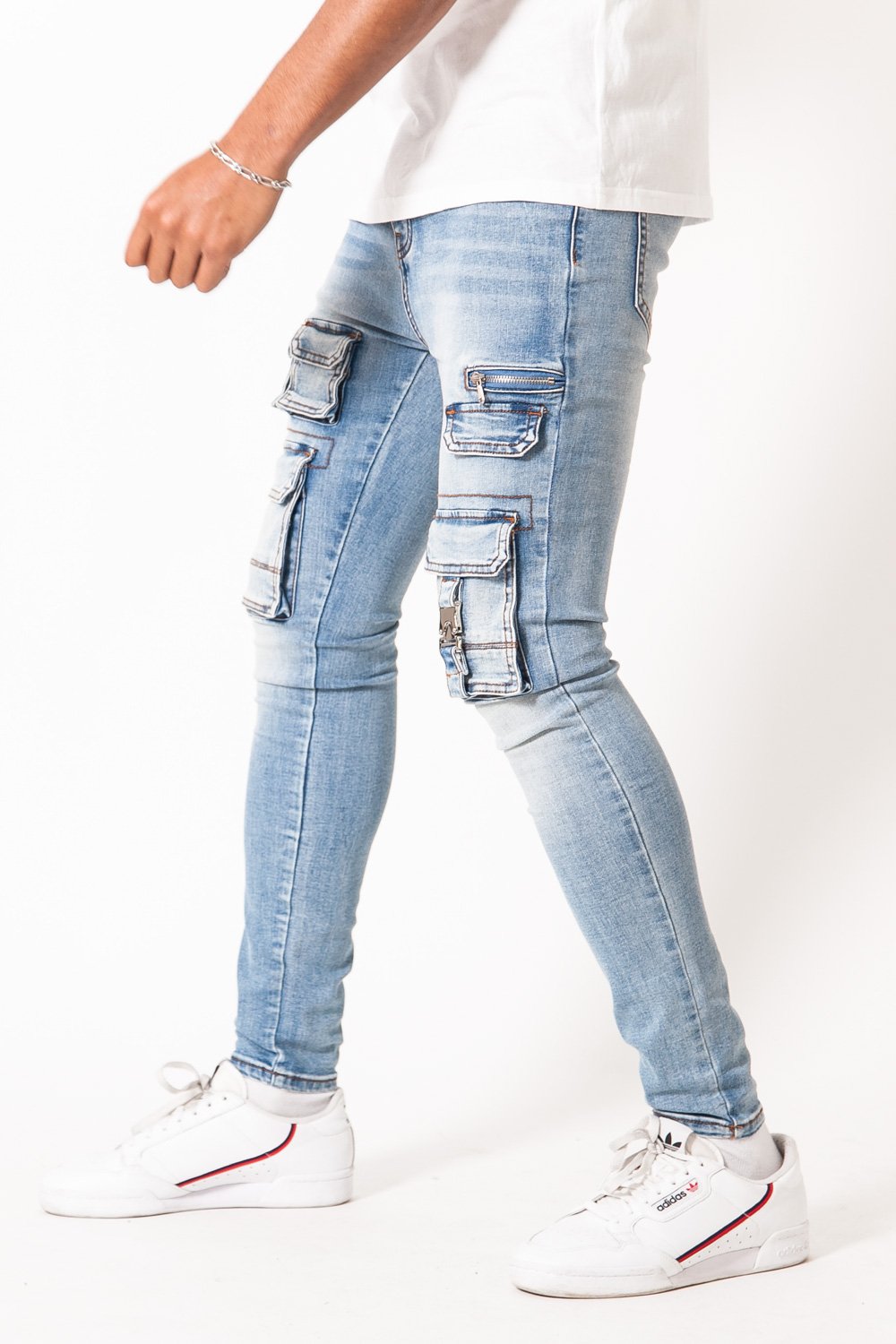 Sixth June - Jean poches tactique zip Bleu