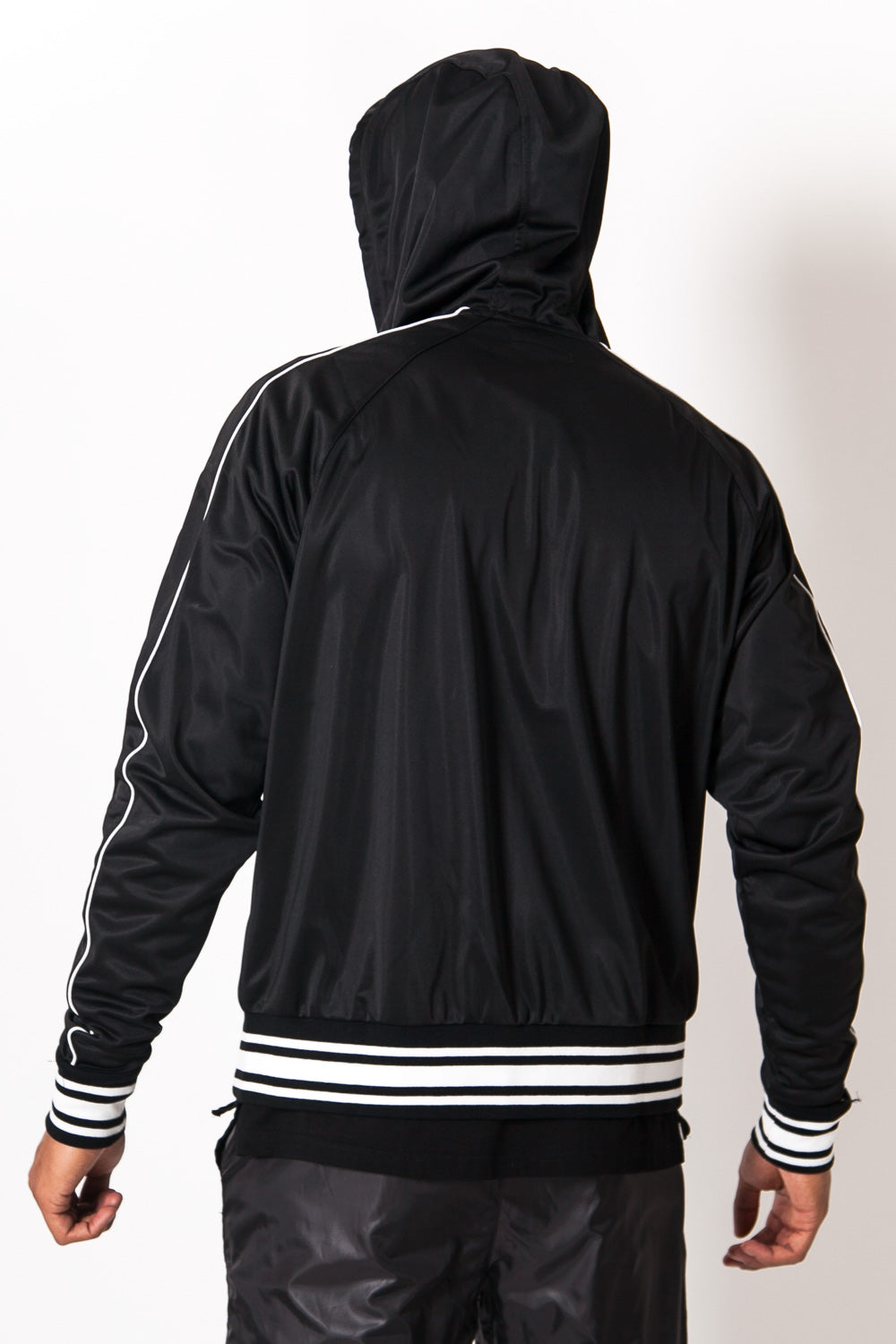 Sixth June - Veste jogging satin noir M2421CJA