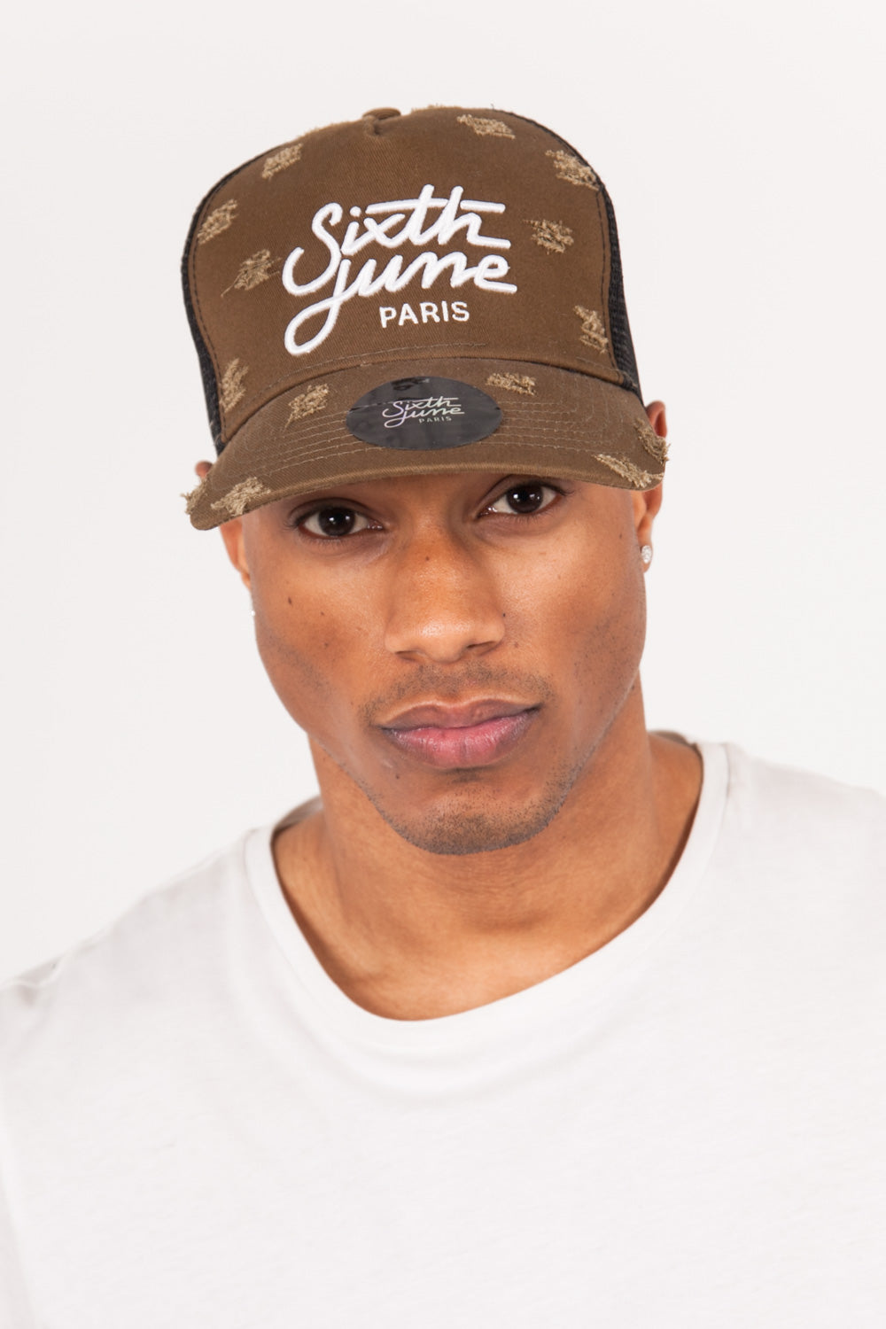 Sixth June - Casquette destroy mesh kaki