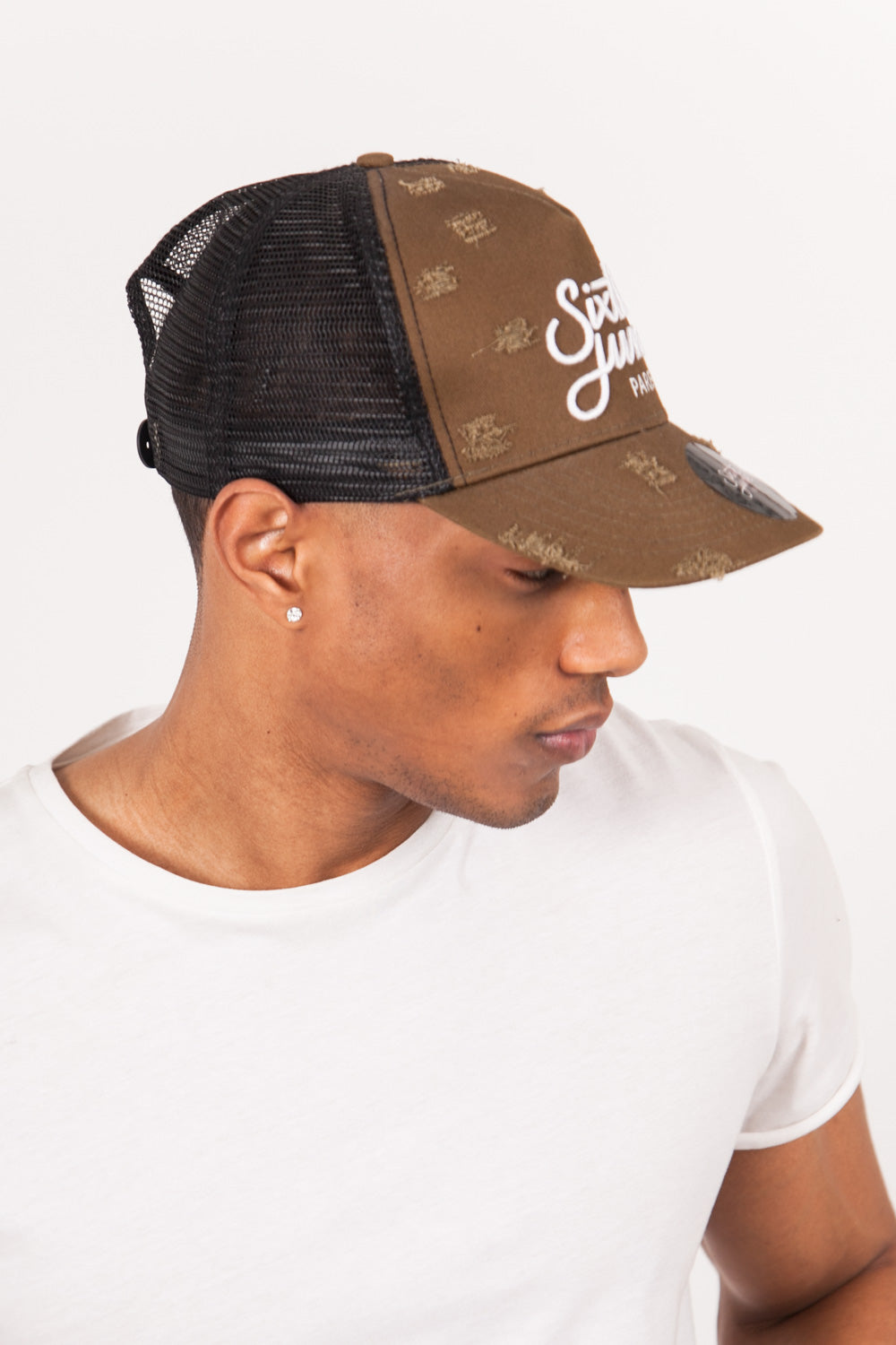 Sixth June - Casquette destroy mesh kaki