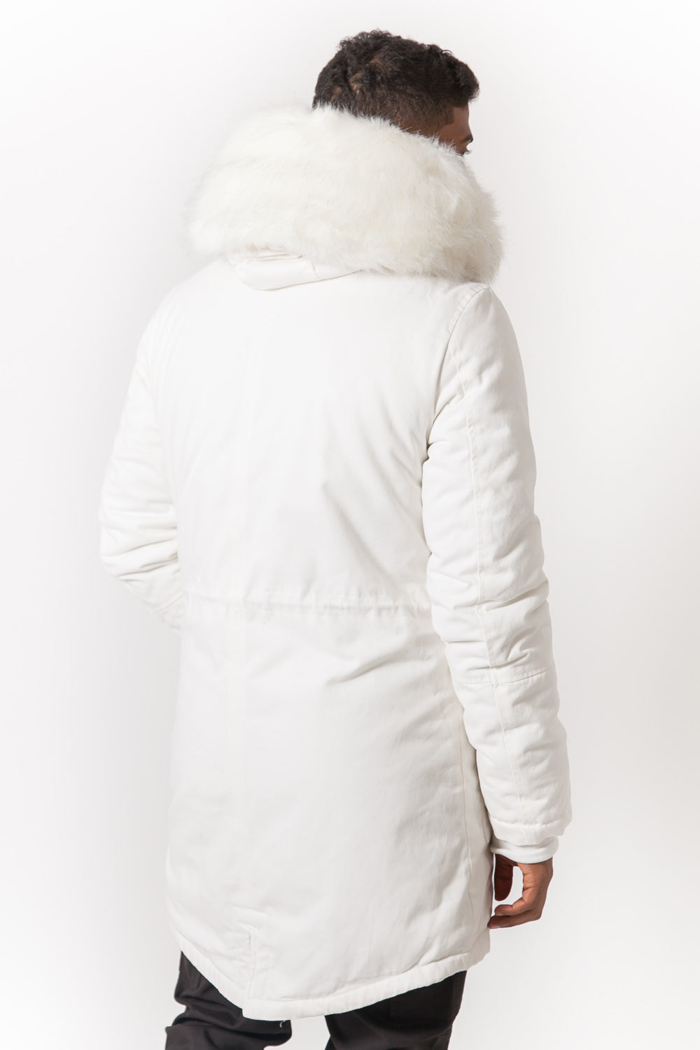 Sixth June - Parka capuche large fourrure blanc